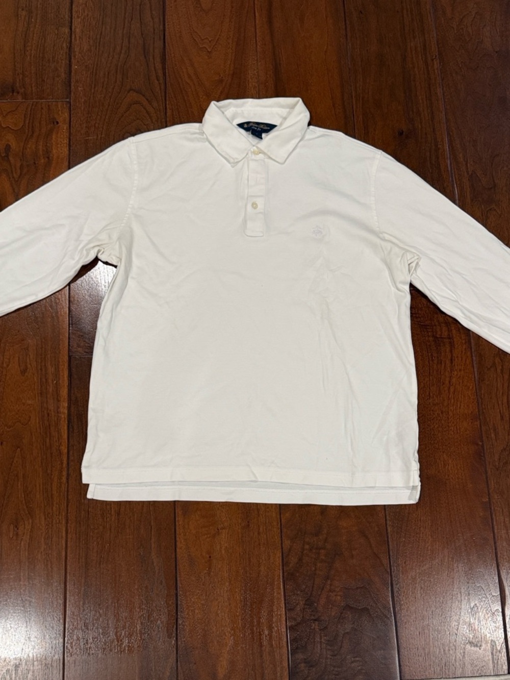 Brooks Brothers Men's Cream Long-Sleeve Polo